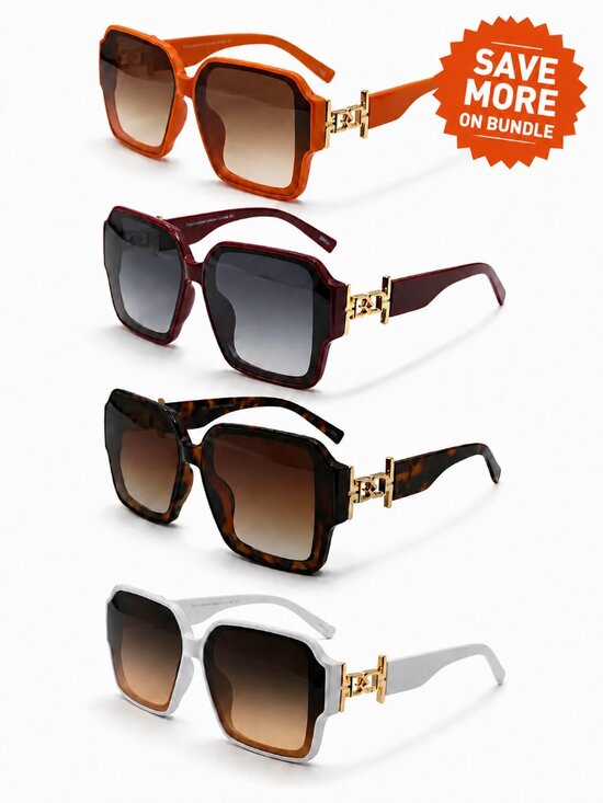 4 Pack Oversized Square Sunglasses Women’s Fashion Shades Bundle main image 5